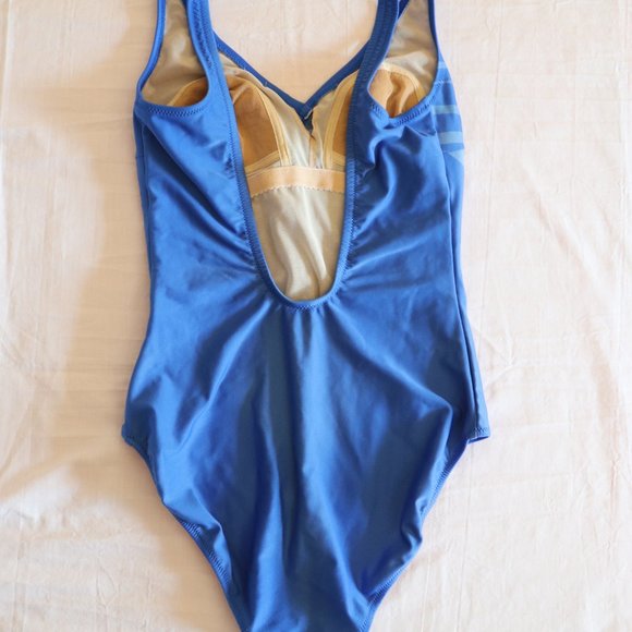 Vintage Gottex blue floral design one piece size 10 - Picture 2 of 4